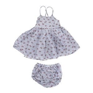 Oh Baby! Girls  Stripe With Roses Woven Party Dress